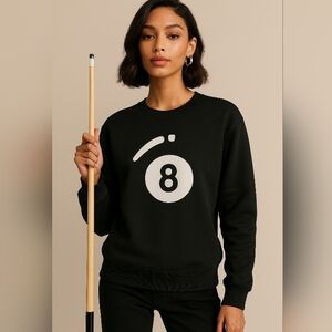 SHEIN Black and White Graphic Sweatshirt